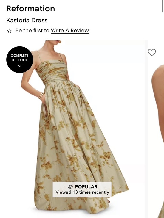 Reformation Dresses & Skirts - Reformation Kastoria Floral Strap Maxi Dress in Cream and Gold